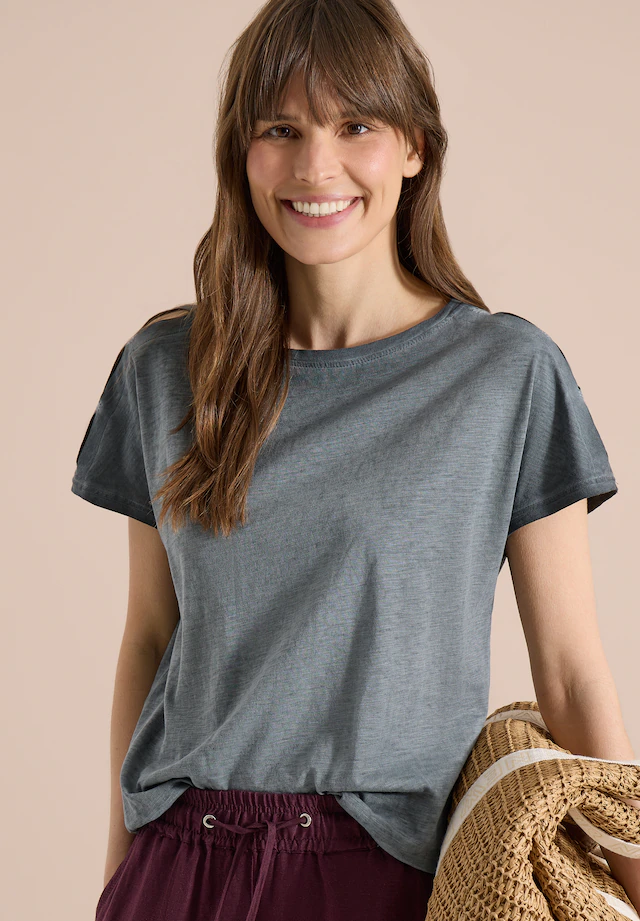 Cecil T-Shirt mit U-Boot-Ausschnitt