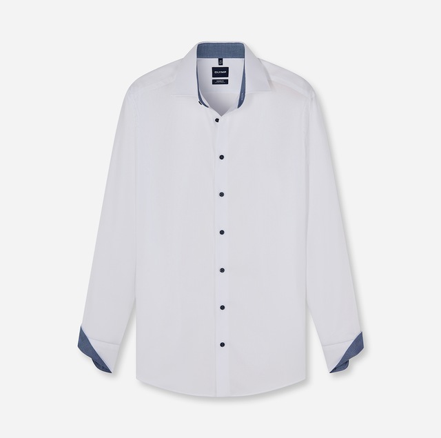 OLYMP Langarmhemd »Luxor« Businesshemd, New-Kentkragen, modern fit