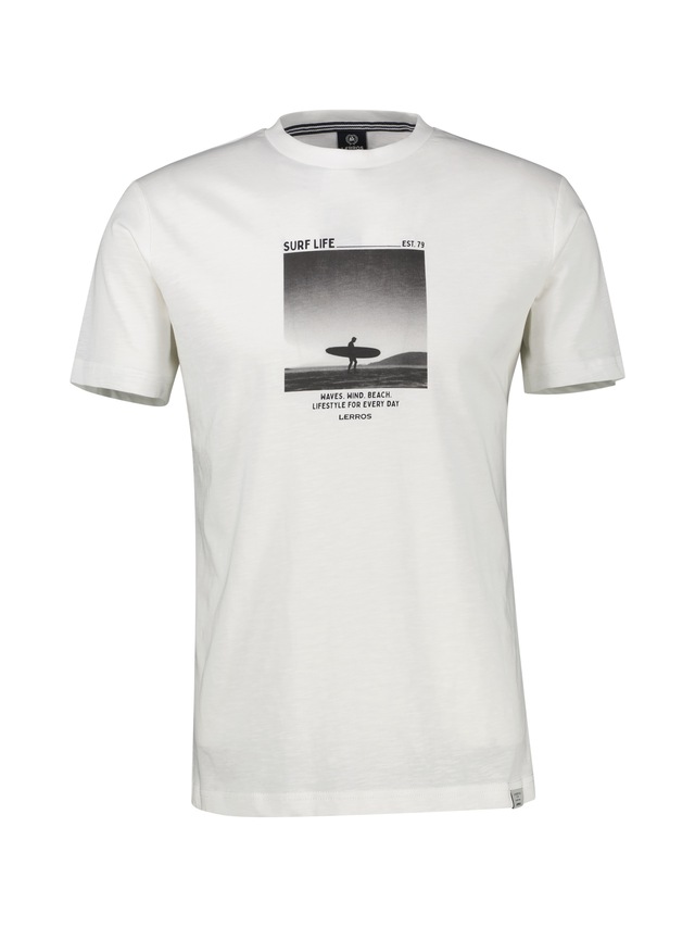 LERROS T-Shirt »Sportliches T-Shirt mit Surfer-Motiv-Print, reine Baumwolle«
