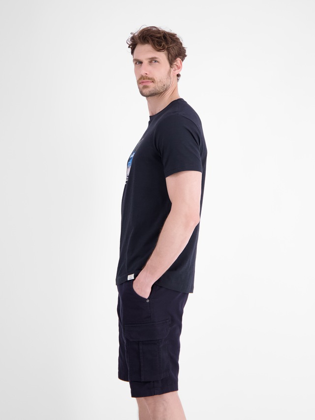 LERROS T-Shirt »Sportliches T-Shirt mit Surfer-Motiv-Print, reine Baumwolle«