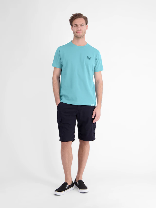 LERROS T-Shirt »Baumwoll-T-Shirt mit bequemem Rundhalsausschnitt und Print«