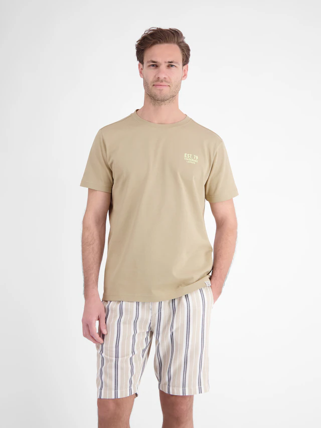 LERROS T-Shirt »Baumwoll-T-Shirt mit bequemem Rundhalsausschnitt und Print«