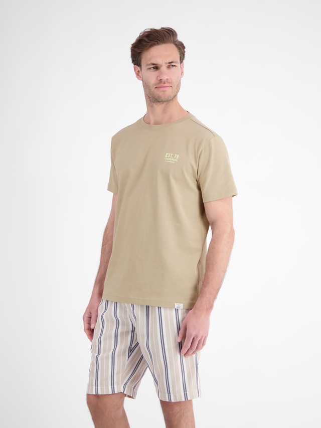 LERROS T-Shirt »Baumwoll-T-Shirt mit bequemem Rundhalsausschnitt und Print«