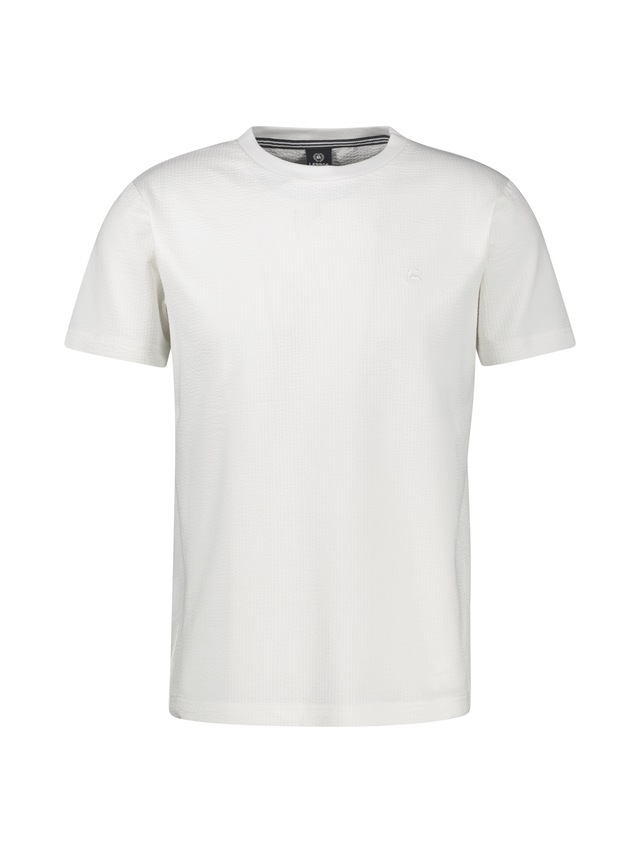 LERROS T-Shirt »T-Shirt in softer Seersucker-Qualität mit bequemem O-Neck«