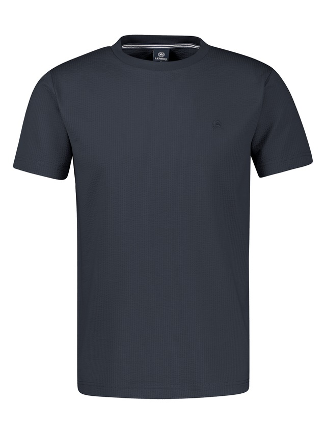 LERROS T-Shirt »T-Shirt in softer Seersucker-Qualität mit bequemem O-Neck«