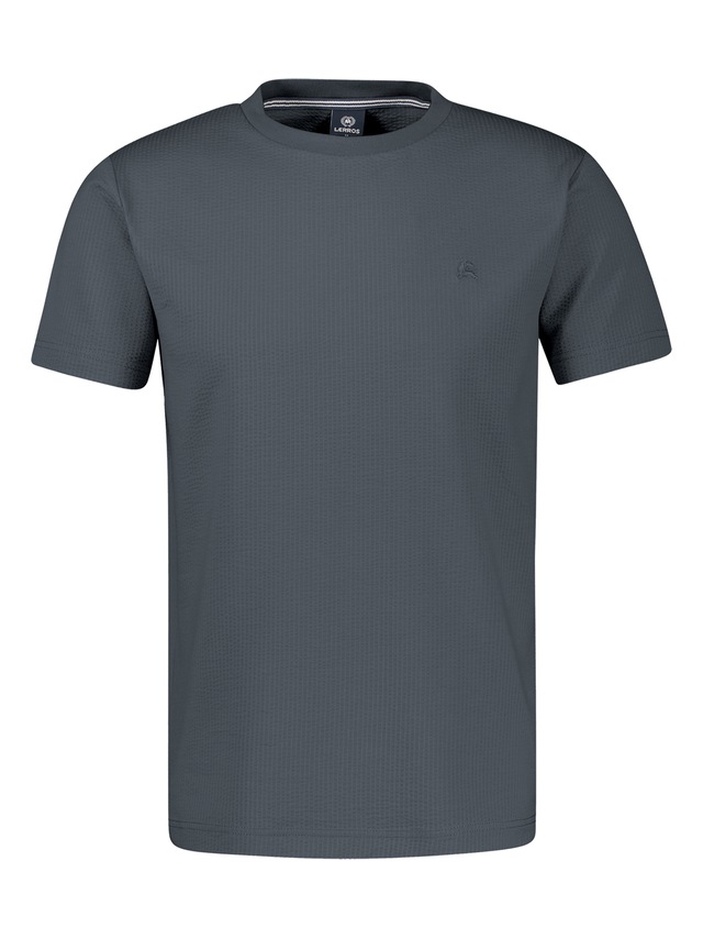 LERROS T-Shirt »T-Shirt in softer Seersucker-Qualität mit bequemem O-Neck«