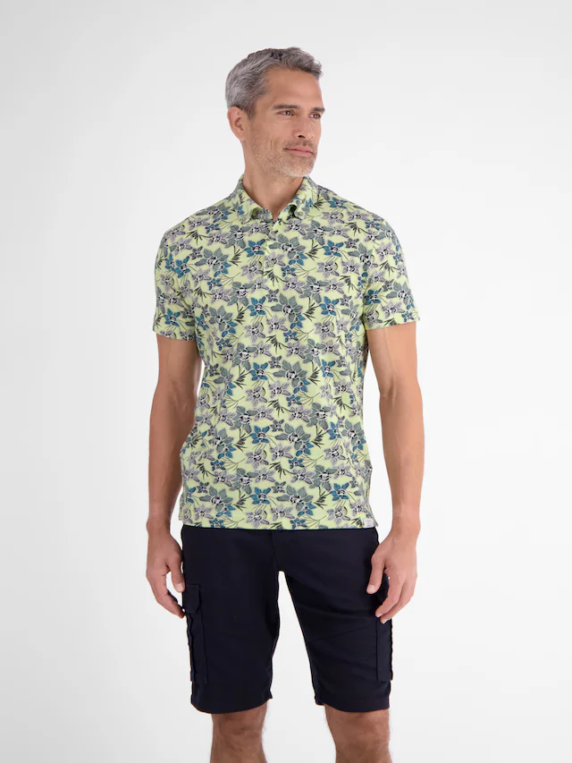 LERROS Poloshirt »Sommerliches Poloshirt mit angesagtem, floralem Printmuster«