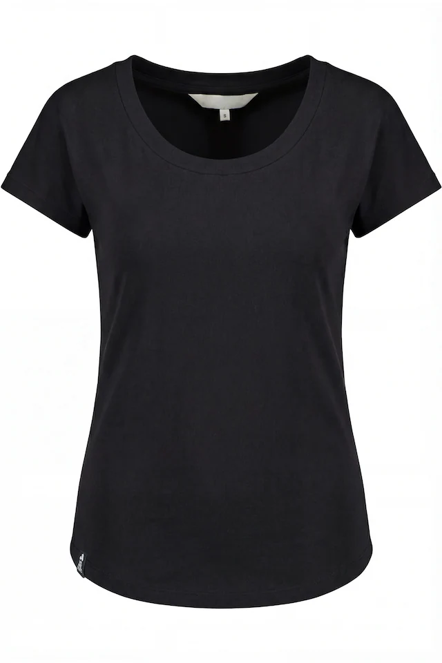 Alife & Kickin Rundhalsshirt leichtes Print Sommer-Top aus Bio-Baumwolle mit weitem U-Ausschnitt