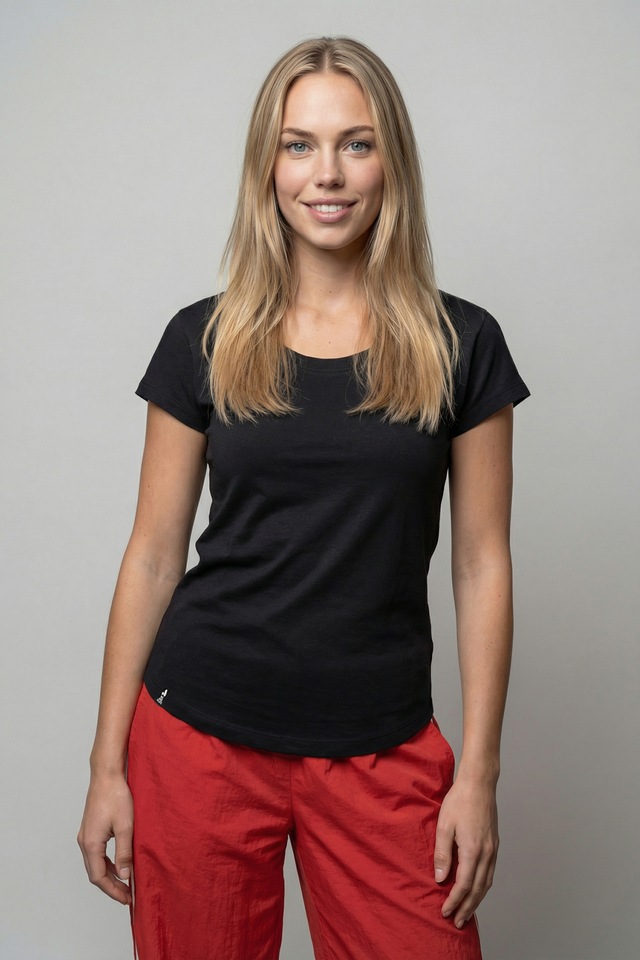Alife & Kickin Rundhalsshirt leichtes Print Sommer-Top aus Bio-Baumwolle mit weitem U-Ausschnitt