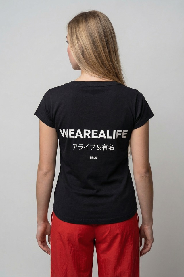 Alife & Kickin Rundhalsshirt leichtes Print Sommer-Top aus Bio-Baumwolle mit weitem U-Ausschnitt