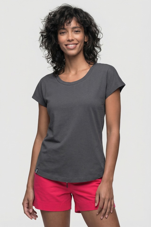 Alife & Kickin Rundhalsshirt leichtes Print Sommer-Top aus Bio-Baumwolle mit weitem U-Ausschnitt