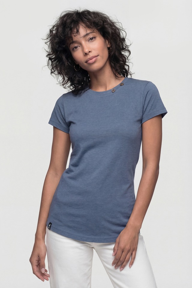 Alife & Kickin Rundhalsshirt leichtes T-Shirt aus Materialmix mit Rundhals und Modal