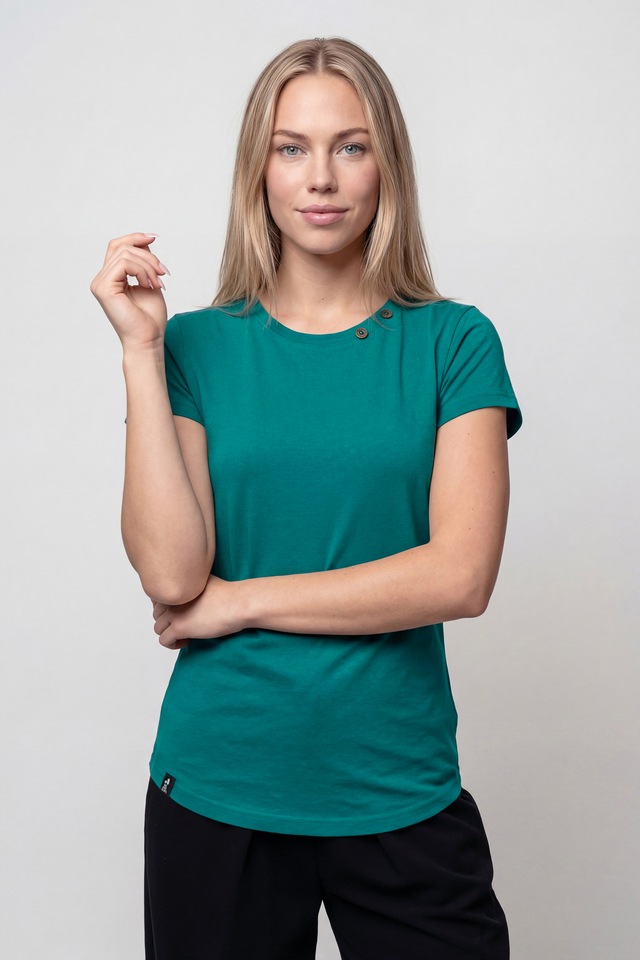 Alife & Kickin Rundhalsshirt leichtes T-Shirt aus Materialmix mit Rundhals und Modal