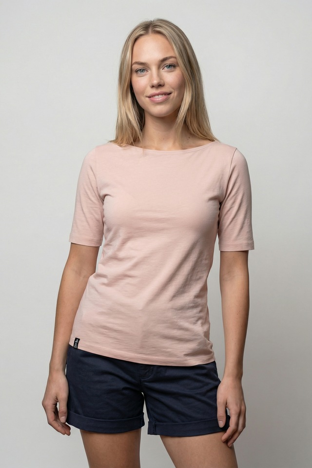 Alife & Kickin Rundhalsshirt leichtes Sommer-Top aus Bio-Baumwolle mit Halbarm