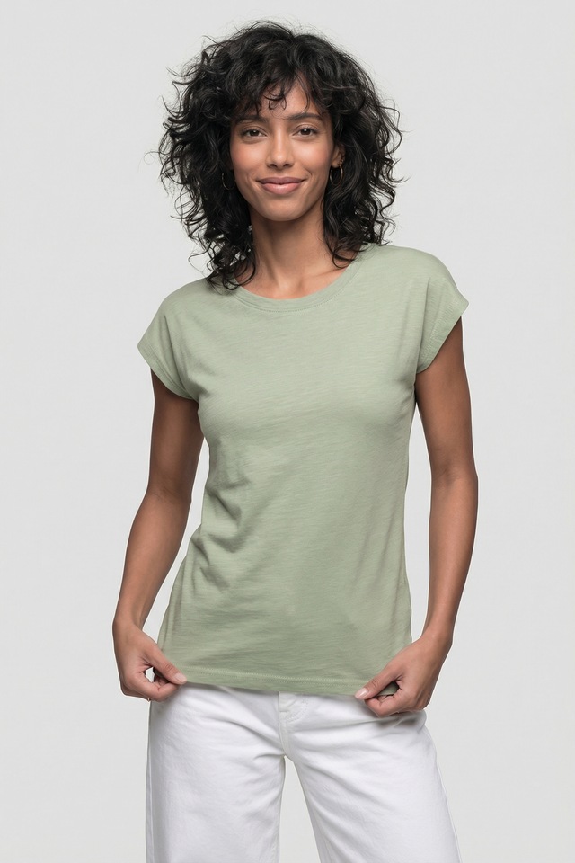 Alife & Kickin Rundhalsshirt leichtes Sommer-Top mit Print aus Bio-Baumwolle mit Rundhals