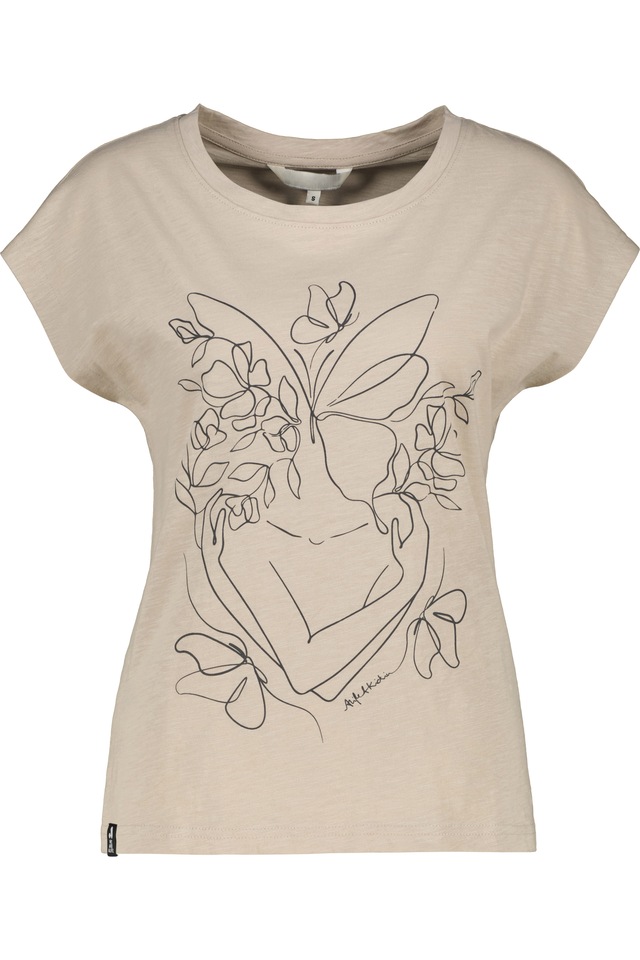 Alife & Kickin Rundhalsshirt leichtes Sommer-Top mit Print aus Bio-Baumwolle mit Rundhals