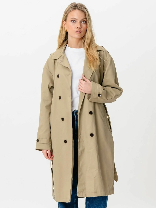 TeeShoppen Kurzmantel »TEESHOPPEN Coat Linea Trenchcoat«
