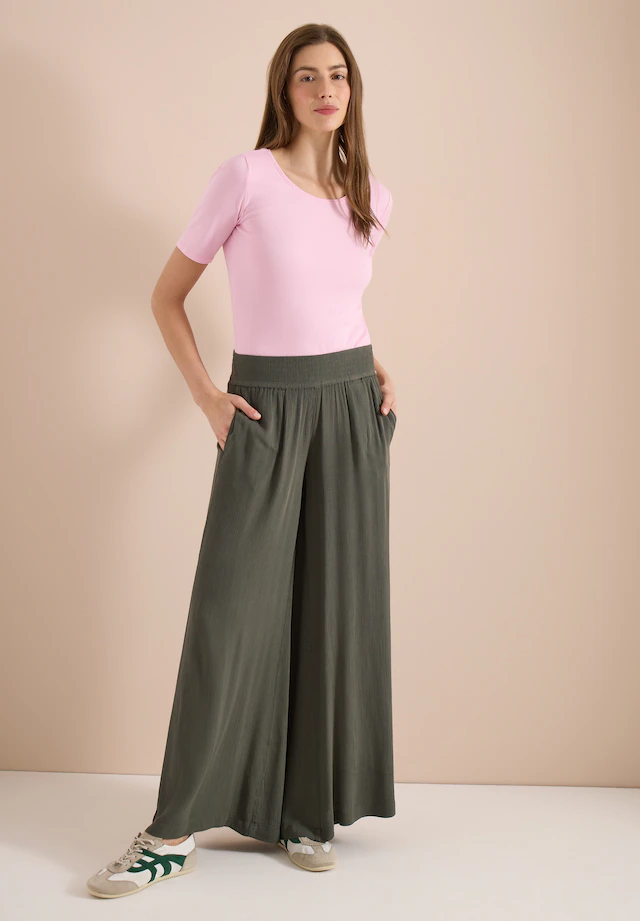 Cecil Stoffhose High Waist