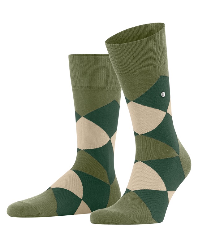 Burlington Socken »Clyde« Einheitsgröße 40-46, modernes Argyle-Muster, Burlington-Clip