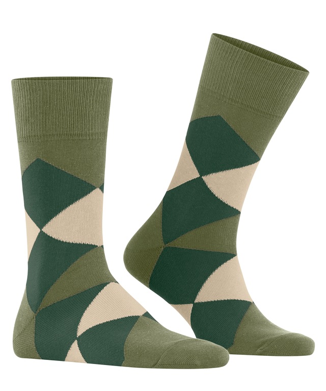 Burlington Socken »Clyde« Einheitsgröße 40-46, modernes Argyle-Muster, Burlington-Clip