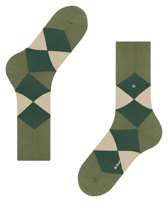 Burlington Socken »Clyde« Einheitsgröße 40-46, modernes Argyle-Muster, Burlington-Clip