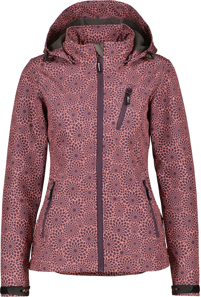 DEPROC Active Funktionsjacke »SHELBY PEAK XII Outdoorjacke« mit Kapuze leichte Softshelljacke mit All-Over-Print und abnehmbarer Kapuze