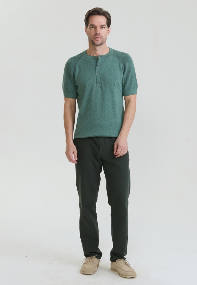 Felix Hardy T-Shirt »Basic-Strick-T-Shirt mit Rundhalsausschnitt und Knöpfen«