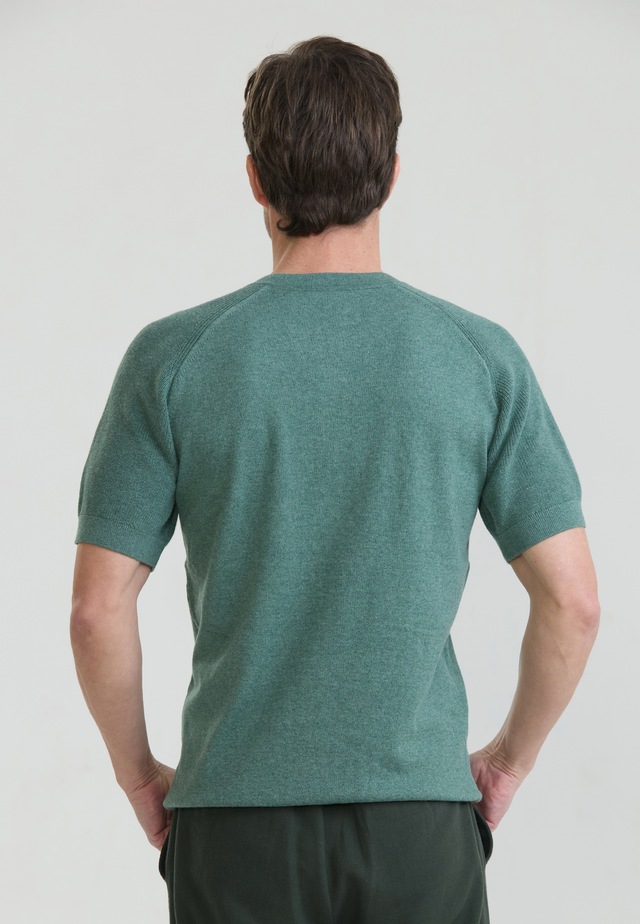 Felix Hardy T-Shirt »Basic-Strick-T-Shirt mit Rundhalsausschnitt und Knöpfen«