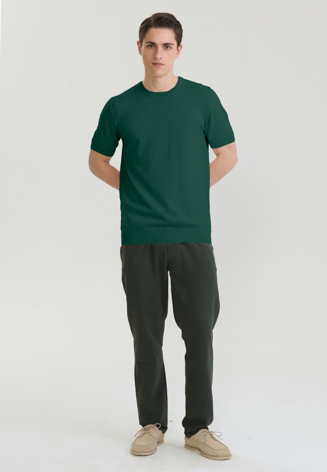 Felix Hardy T-Shirt »Basic-Strick-T-Shirt mit Rundhalsausschnitt«