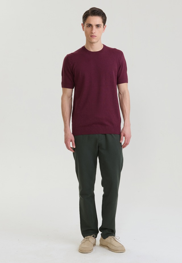 Felix Hardy T-Shirt »Basic-Strick-T-Shirt mit Rundhalsausschnitt«