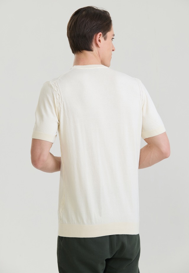 Felix Hardy T-Shirt »Basic-Strick-T-Shirt mit Rundhalsausschnitt«