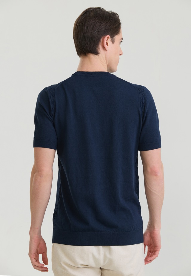 Felix Hardy T-Shirt »Basic-Strick-T-Shirt mit Rundhalsausschnitt«