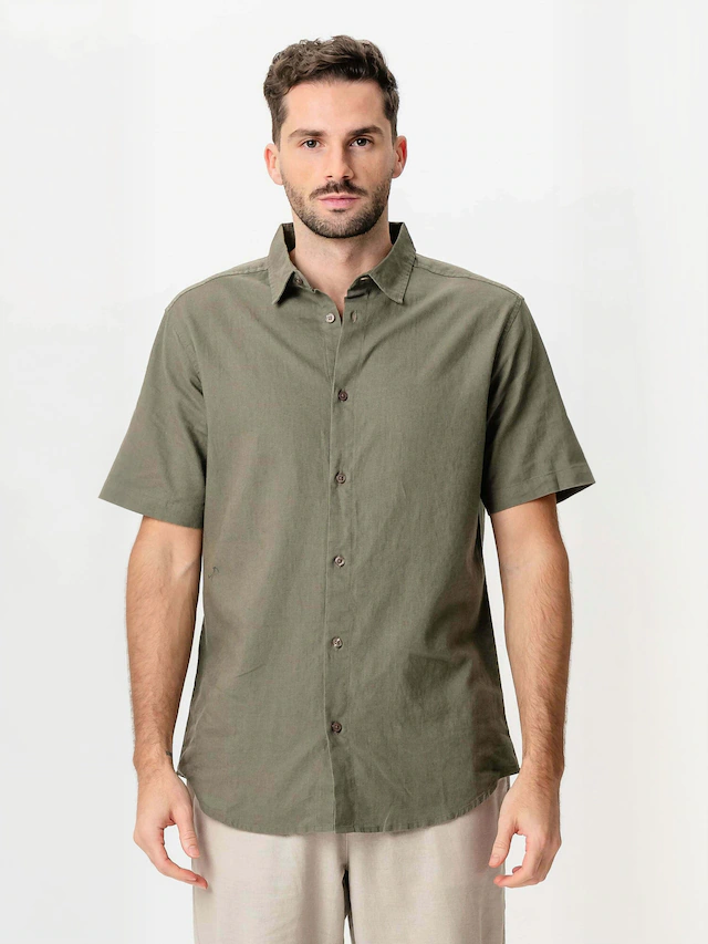 TeeShoppen Langarmhemd »TEESHOPPEN Shirt Linen Blend« TeeShoppen Langarmhemd »TEESHOPPEN Shirt Linen Blend«