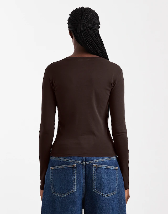 TOPSHOP Langarmshirt »TSEVERYDAY LS TOP JRS NOOS« Baumwolle, regular fit