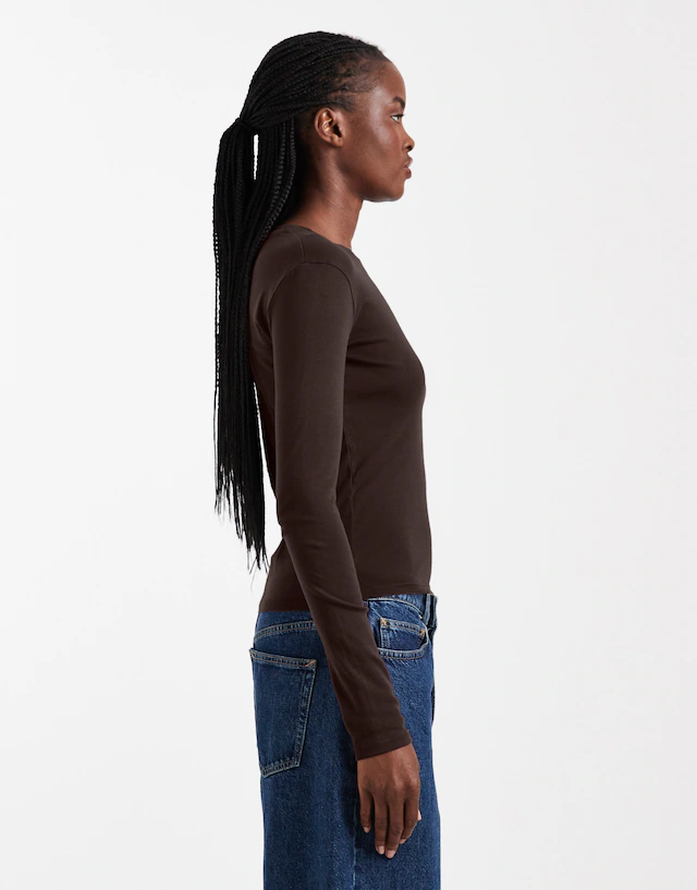 TOPSHOP Langarmshirt »TSEVERYDAY LS TOP JRS NOOS« Baumwolle, regular fit