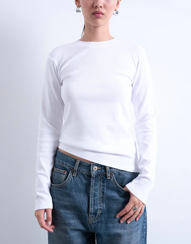 TOPSHOP Langarmshirt »TSEVERYDAY LS TOP JRS NOOS« Baumwolle, regular fit