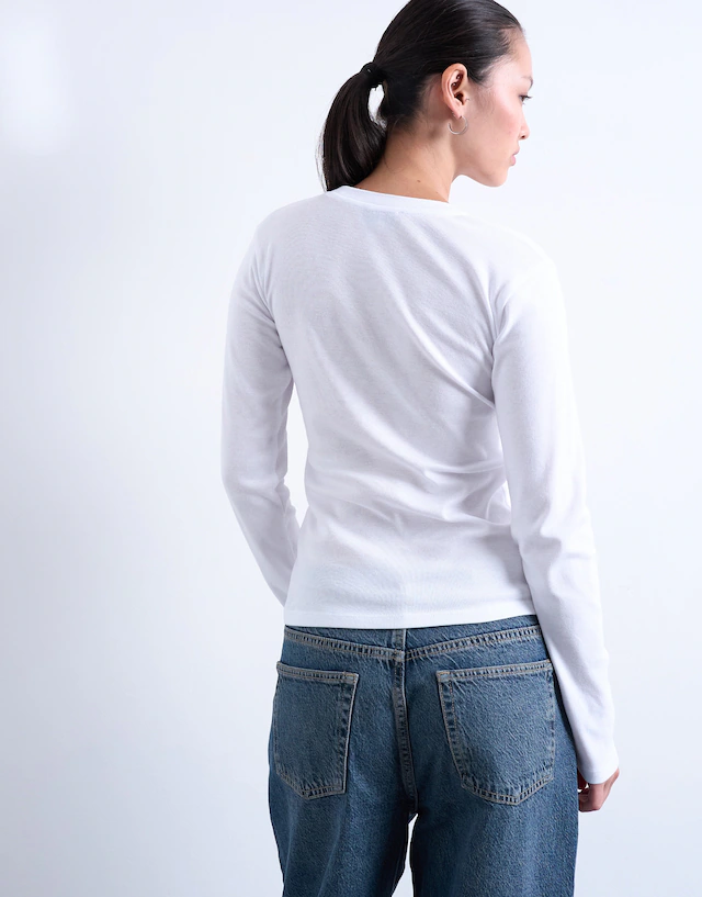 TOPSHOP Langarmshirt »TSEVERYDAY LS TOP JRS NOOS« Baumwolle, regular fit