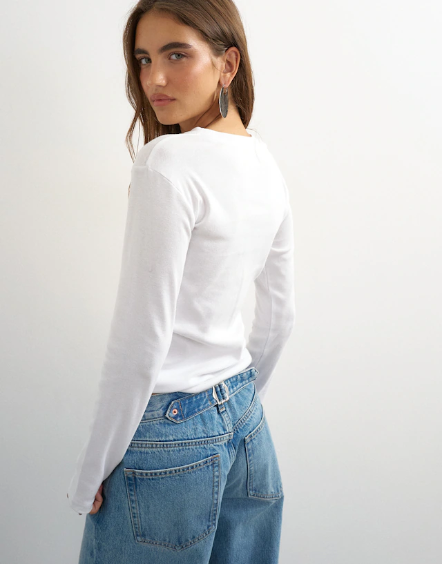 TOPSHOP Langarmshirt »TSEVERYDAY LS TOP JRS NOOS« Baumwolle, regular fit
