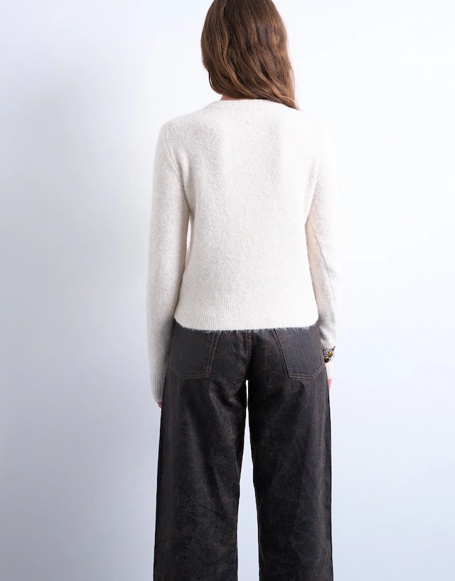 TOPSHOP Strickjacke »TSSIA KNITTED CARDIGAN NOOS« Materialmix, regular fit