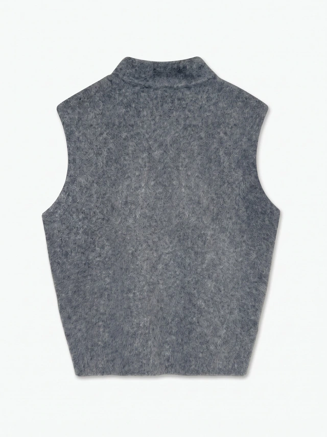 TOPSHOP Strickpullover »TSCASSI KNITTED TIE NECK TOP KNT NOOS« Materialmix, normal geschnitten