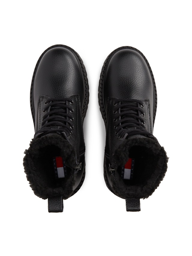Tommy Jeans Winterstiefelette »TJW PLATFORM BOOTS WL« Blockabsatz, Schnürboots, Winterboots mit seitlicher Logoflag
