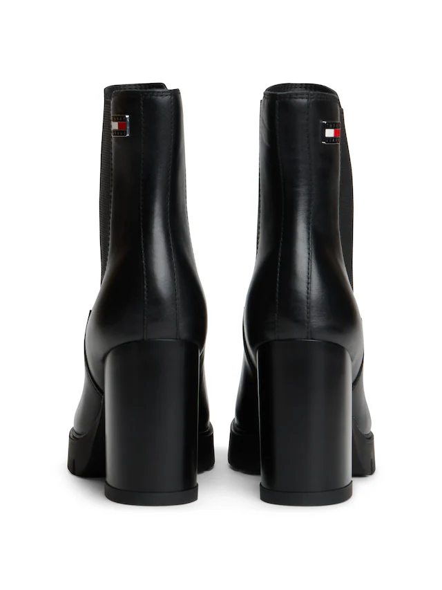 Tommy Jeans Chelseaboots »TJW CHELSEA HIGH HEEL BOOTS« Ankle Boots, Plateaustiefeletten mit Stretcheinsatz und Logoflagge