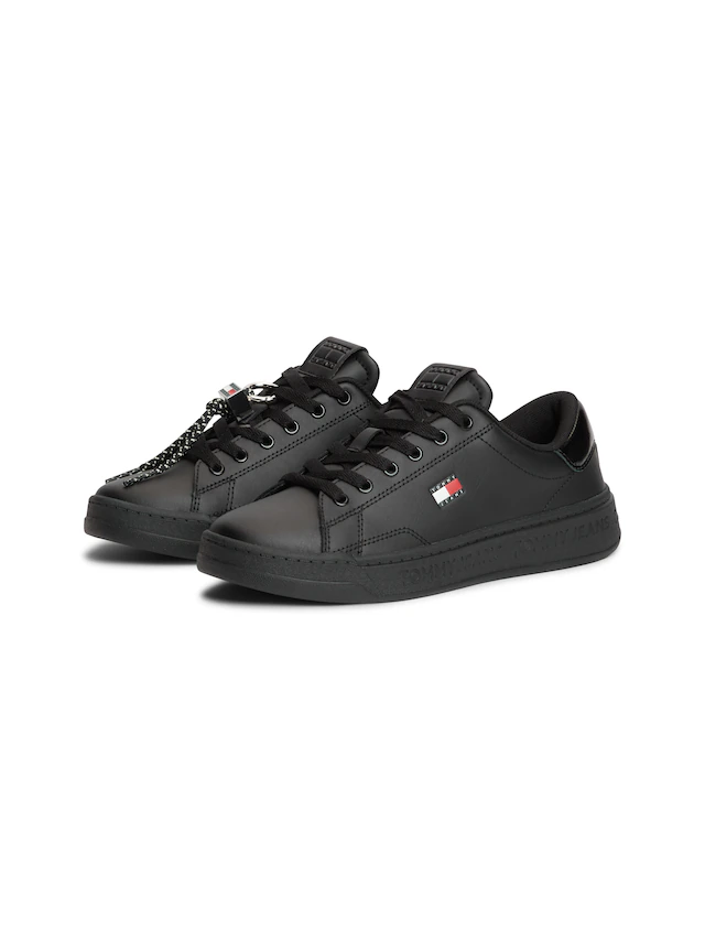 Tommy Jeans Plateausneaker »TJW LOGO SNEAKER« Schnürer, Freizeitschuh, Halbschuh mit Label Flagge
