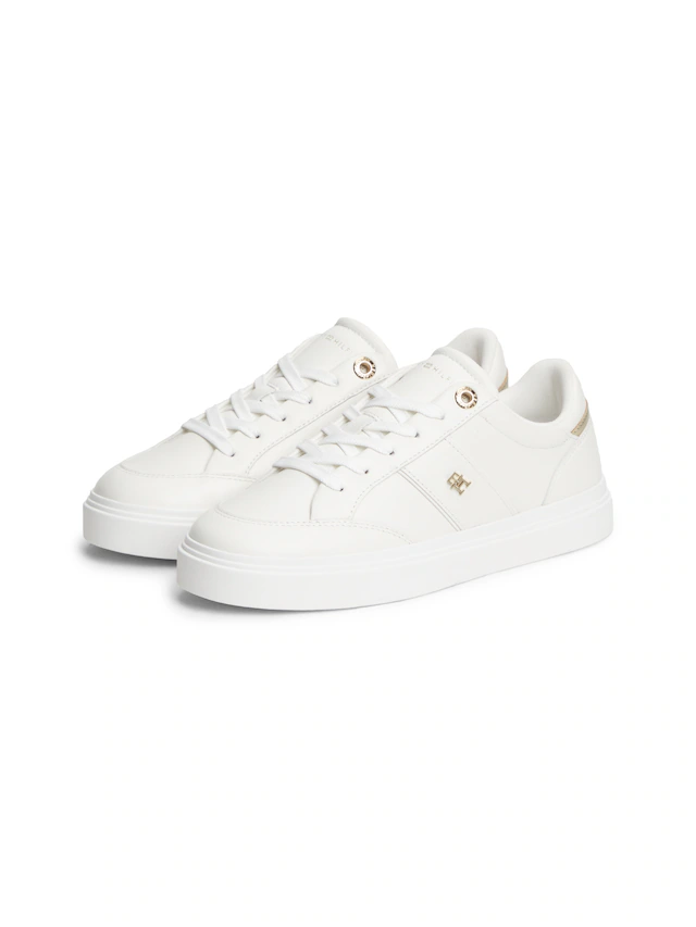 Tommy Hilfiger Plateausneaker »TH FEMININE CUPSOLE« Freizeitschuh, Halbschuh, Schnürschuh mit seitlicher Applikation