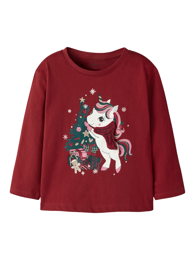 Name It Langarmshirt »NMFREPOLER LS NREG TOP BOX« Weihnachten, Baumwolle