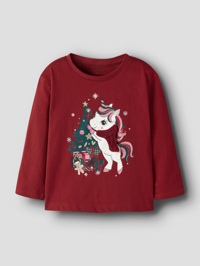 Name It Langarmshirt »NMFREPOLER LS NREG TOP BOX« Weihnachten, Baumwolle