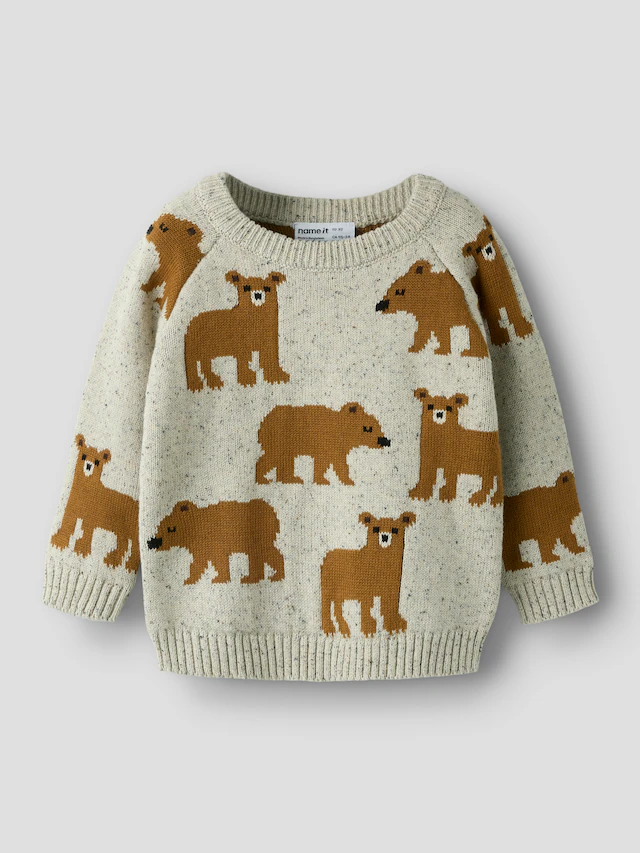 Name It Strickpullover »NMMOLA LS KNIT BOX« Baumwollmischung, regular fit