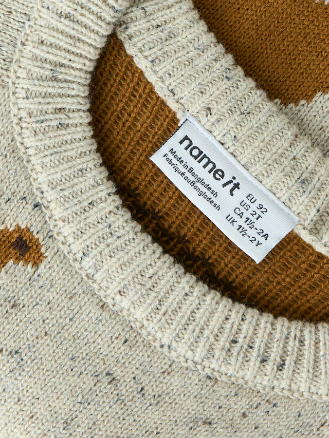 Name It Strickpullover »NMMOLA LS KNIT BOX« Baumwollmischung, regular fit