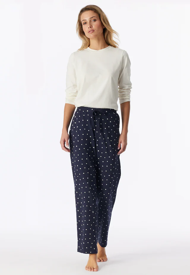 Schiesser Pyjamahose »Mix + Relax« Cotton-Mix, Gummizug, Bindeband, seitliche Taschen