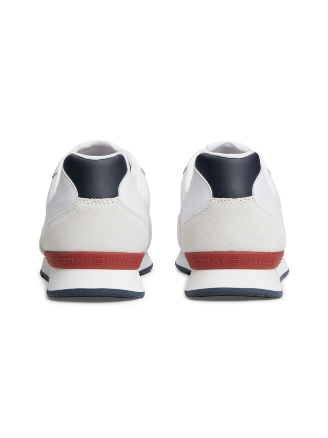 Tommy Hilfiger Sneaker »T HILFIGER CORE LTH RUNNER« Freizeitschuh, Halbschuh, Schnürer mit Kontrastbesatz an der Ferse